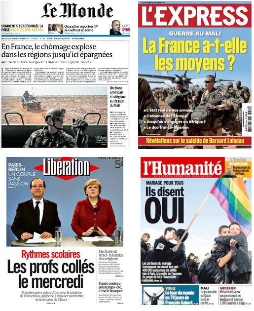 Revue de presse - 21 au 27 janvier 2013
