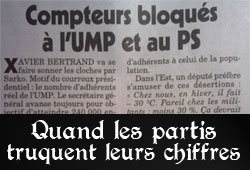 PS et UMP truquent leurs chiffres