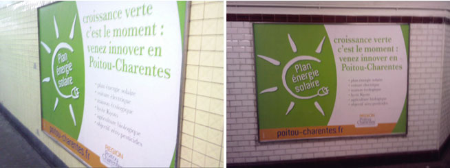 Publicité - Poitou Charentes dans le métro