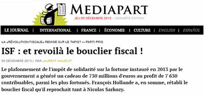 Retour du bouclier fiscal