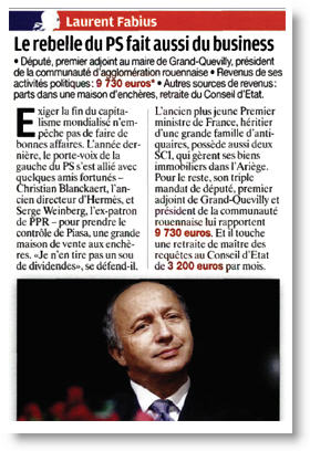 Le revenu de Laurent Fabius