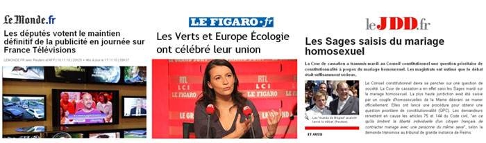 Revue de presse du 21 novembre 2010