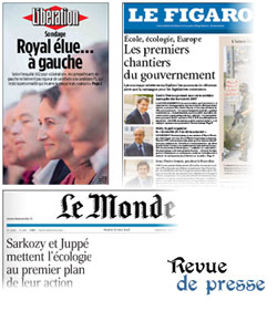 Les Unes de la presse