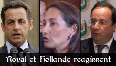 Les réactions de Ségolène Royal et François Hollande