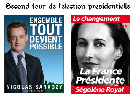 Royal et Sarkozy au second tour