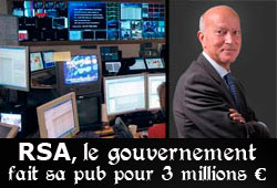 RSA, publicité du gouvernement