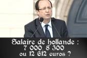 Le salaire de François Hollande : 7 100, 8 300 ou 12 612 euros brut par mois ?