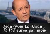 Le salaire de Jean-Yves Le Drian : 12 176 euros par mois grâce au cumul des postes (ministre de la Défense et conseiller régional)