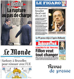 Les Unes de la presse