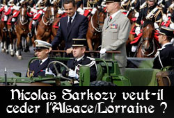 Sarkozy, l'Alsace et la Lorraine
