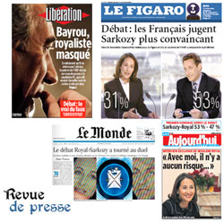 Les Unes de la presse