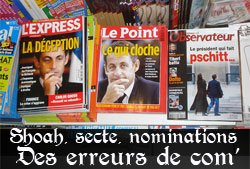 Sarkozy, erreurs de com
