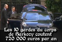 Sarkozy et les 10 gardes du corps