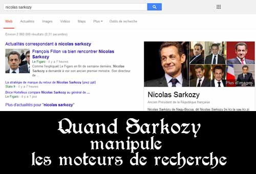 Sarkozy dans les moteurs de recherche