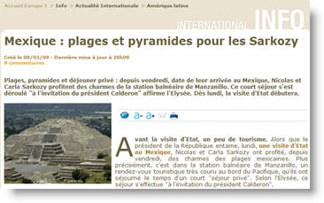 Sarkozy, plages et pyramides