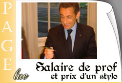 Sarkozy et un stylo