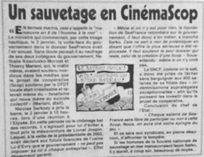 Sauvetage en CinemaScop - Le Canard enchainé - SeaFrance