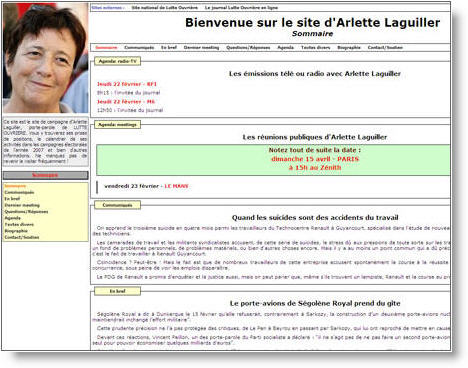 Site d'Arlette Laguiller