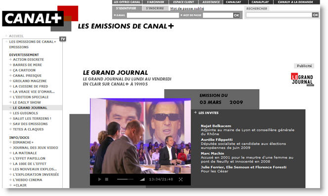 Site web de Canal +