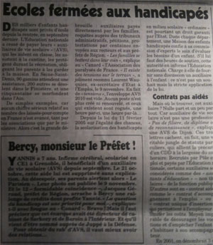 Canard enchaîné, handicap et avs