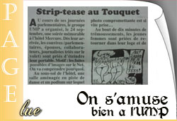 Strip-tease à l'UMP dans le Canard enchaîné