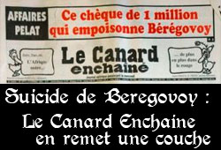 Suicide de Bérégovoye, Le Canard Enchaîné