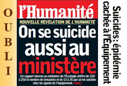 Suicide au ministère de l'écologie