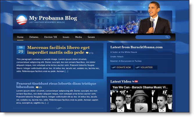 Thème Wordpress Obama