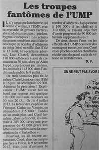 Troupes fantômes de l'UMP - Canard enchaîné