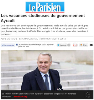 Vacances studieuses du gouvernement Ayrault