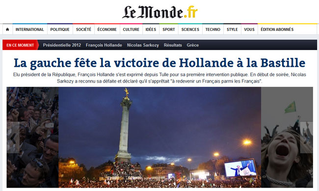 Hollande fête la victoire à la Bastille