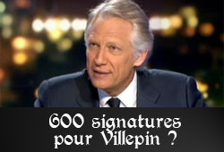 Villepin et ses 600 signatures