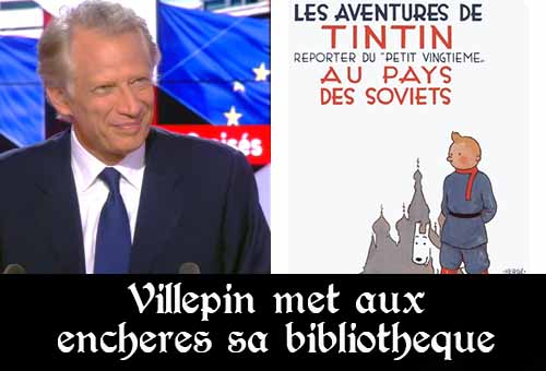 Villepin, vente aux enchères de la bibliothèque