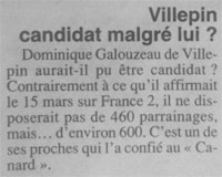 Villepin et le Canard enchaîné