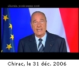 Chirac, le 31 décembre 2006