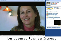 Les voeux de Royal sur Internet