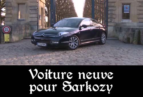 Voiture neuve de Sarkozy