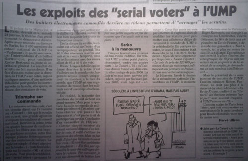 Canard Enchaîné - Vote interne à l'UMP