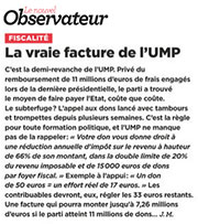 La vraie facture de l'UMP (Nouvel Observateur)