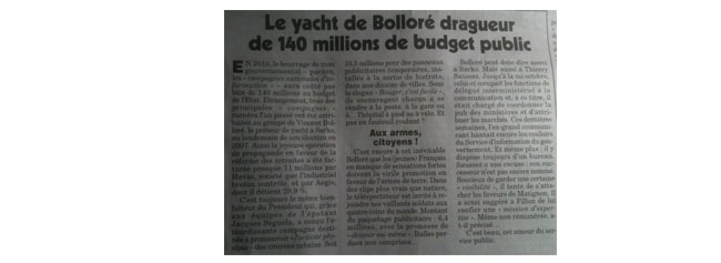 Le yacht de Bolloré