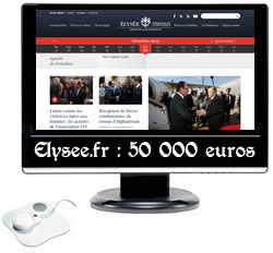 Elysee.fr, 50 000 euros